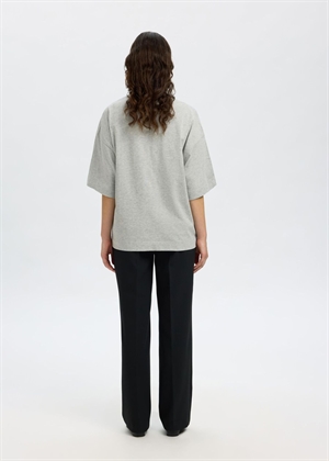 Essential ss boxy tee Light Grey Melange Selected Femme 